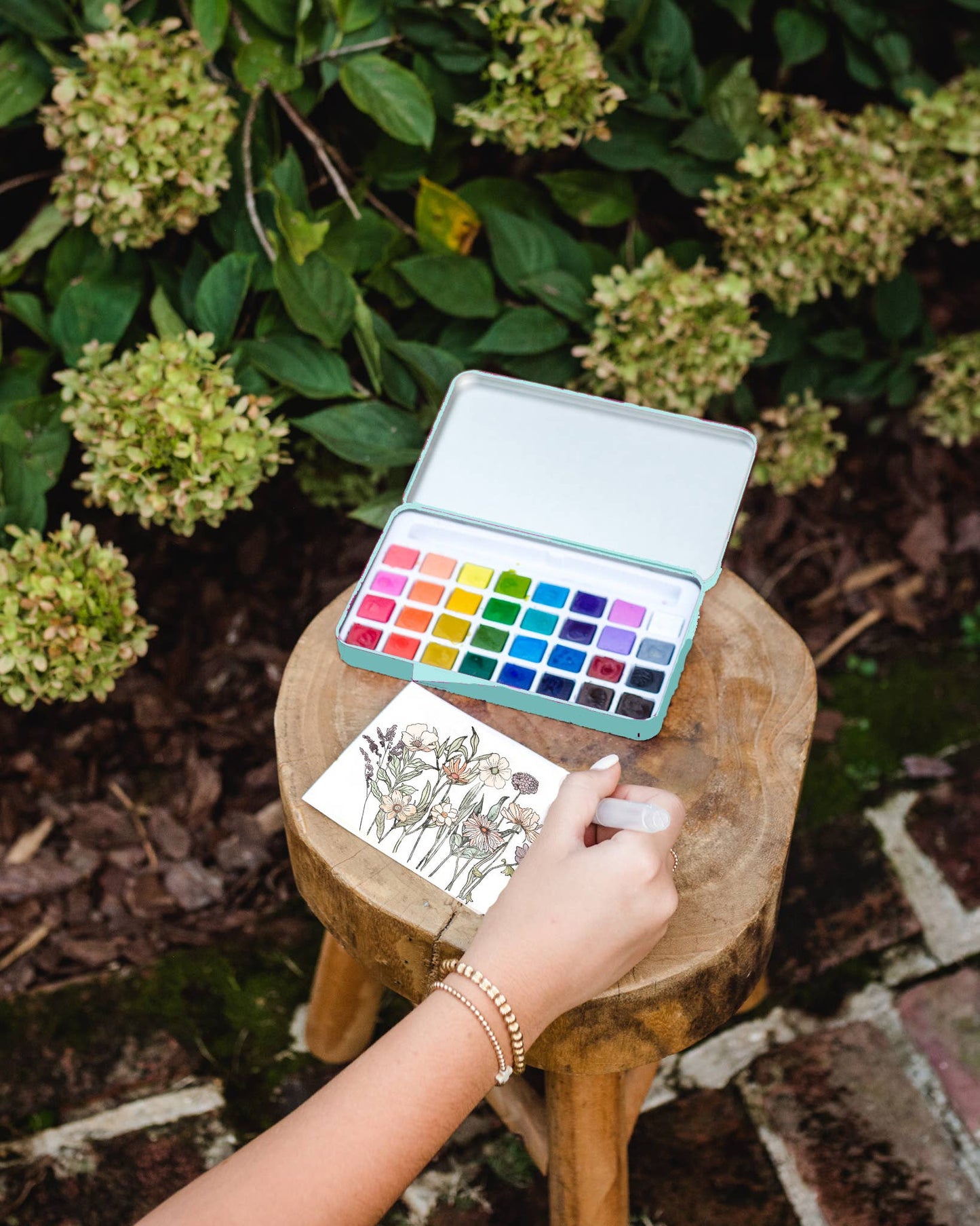 Wildflower Meadow Watercolor Painting DIY Art Kit