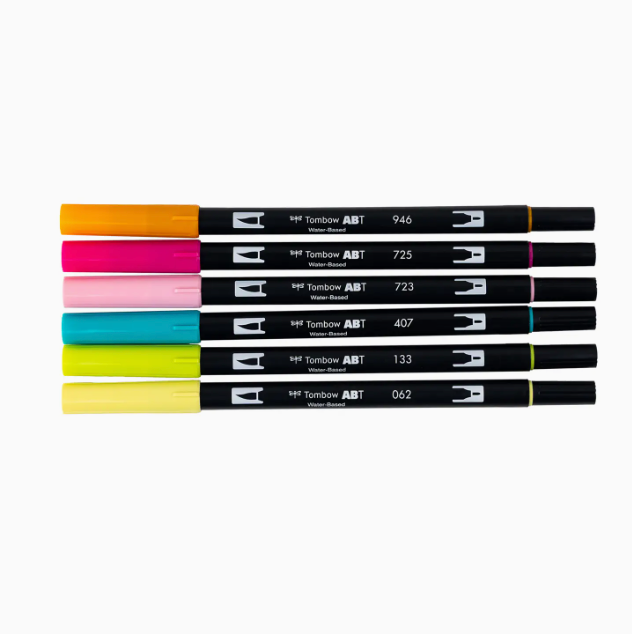 Happy Hour – Dual Brush Pen 6-Pack