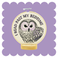 I Read Past My Bedtime Owl DIY Embroidery Kit