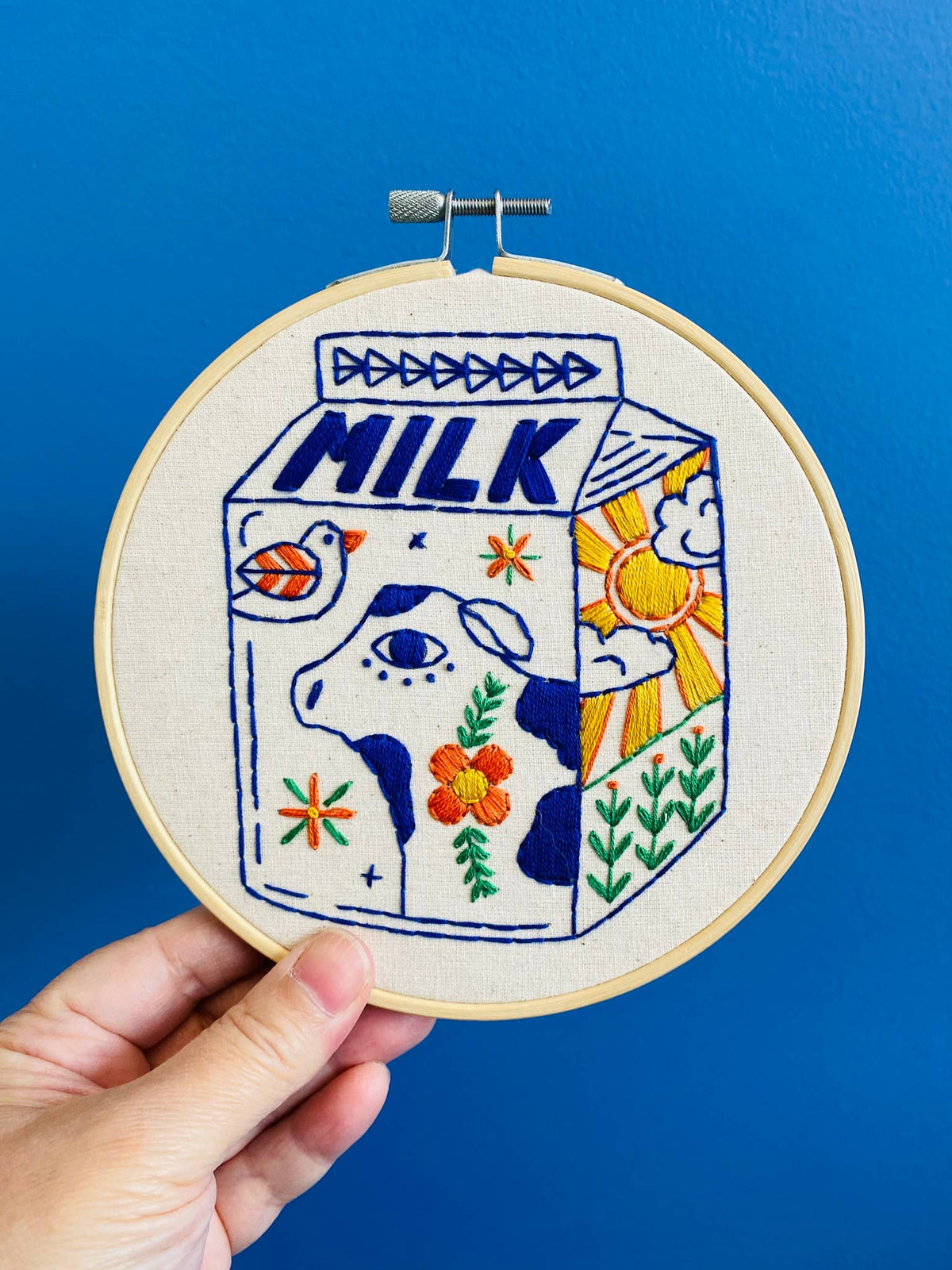Milk Carton DIY Embroidery Kit