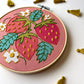 Strawberries Embroidery DIY Art Kit