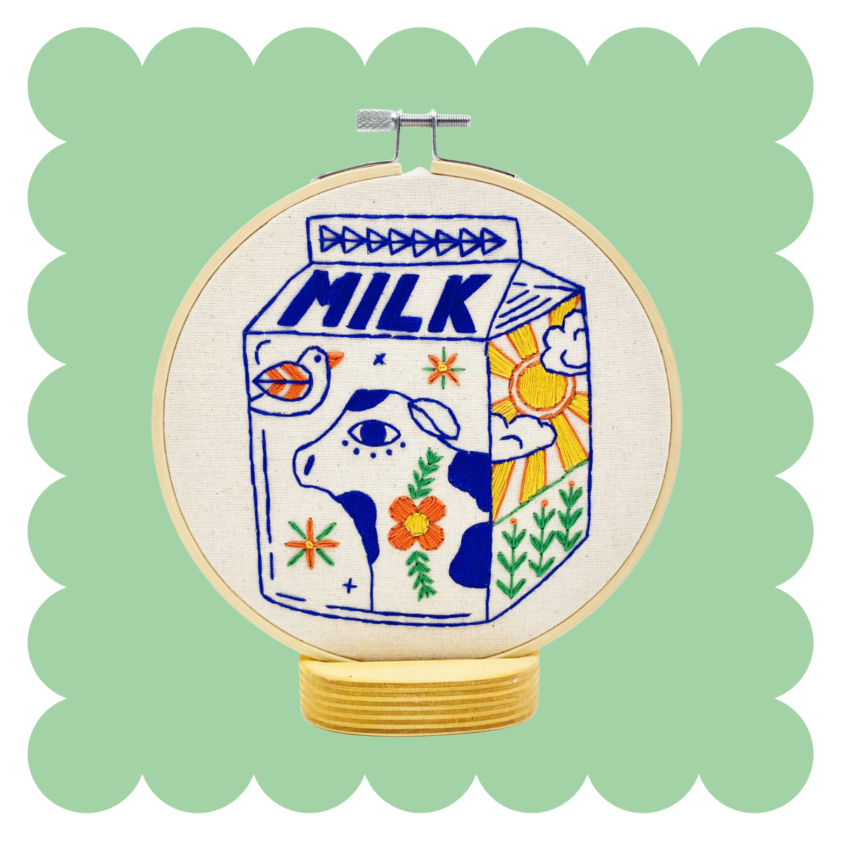 Milk Carton DIY Embroidery Kit