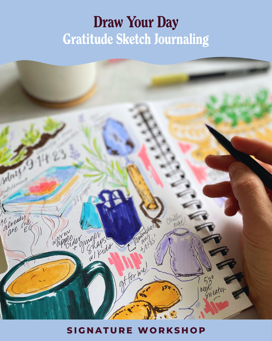 Draw Your Day: Gratitude Sketch Journaling