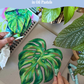 Vibrant Plants in Oil Pastels