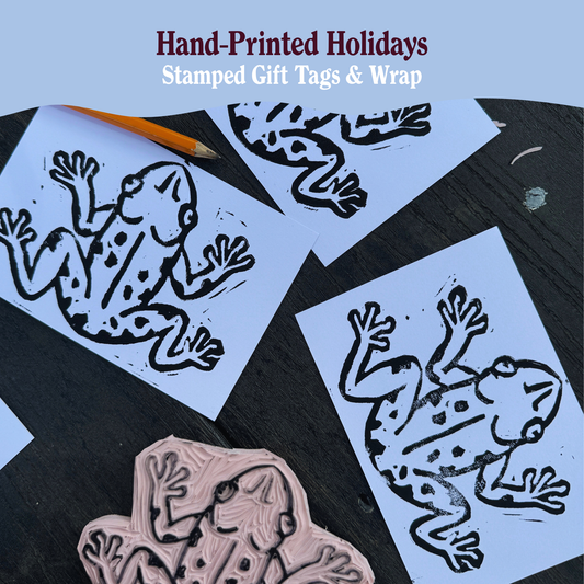 Hand-Printed Holidays: Stamped Gift Tags & Wrap