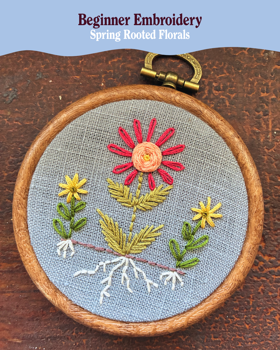 Embroidery for Beginners: Spring Rooted Florals