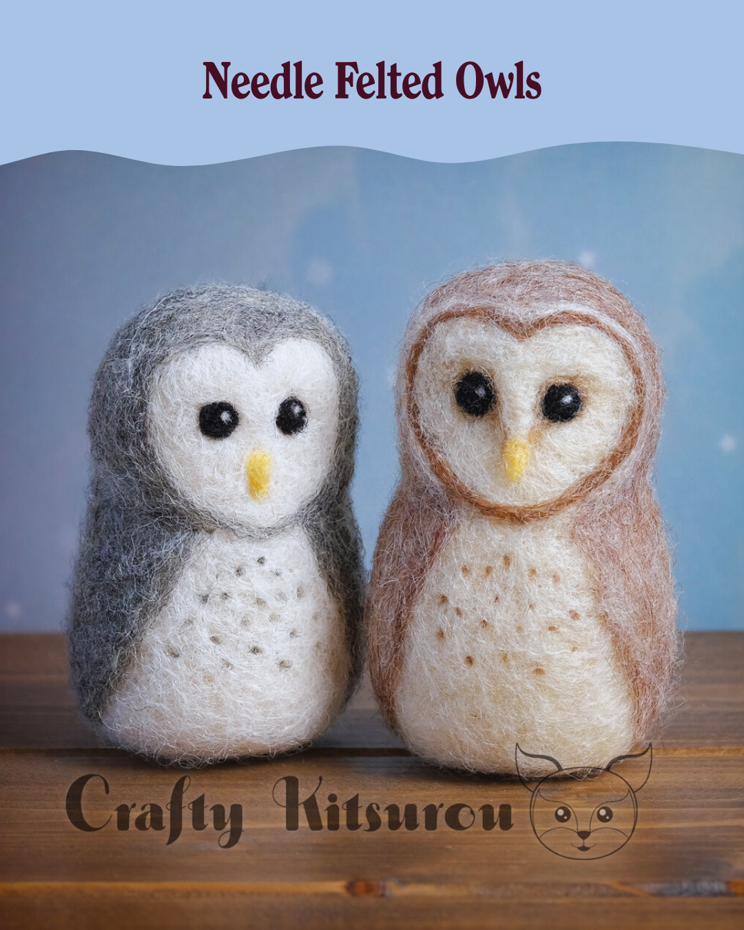 Needle Felted Owls