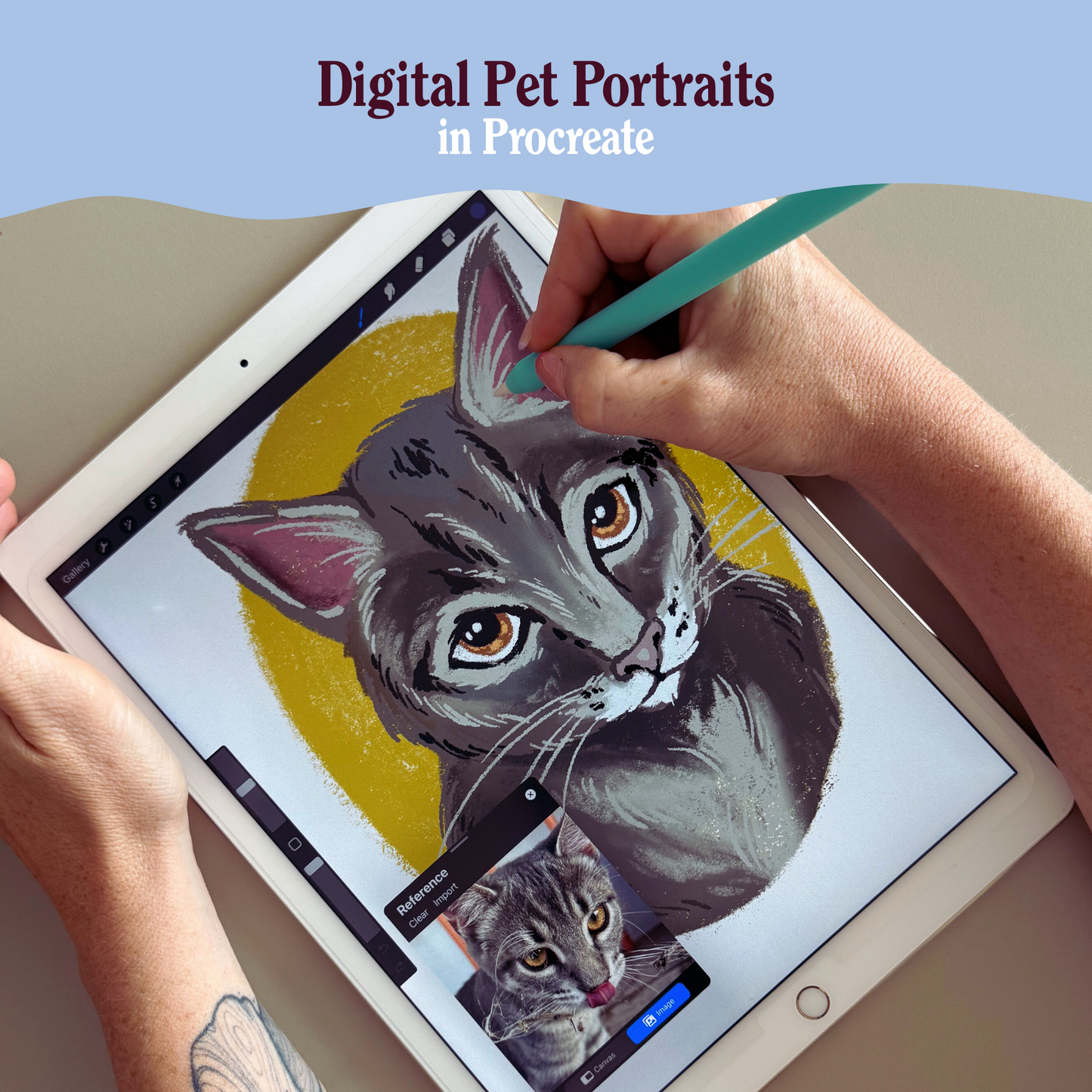 Digital Pet Portraits in Procreate
