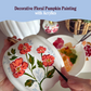 Decorative Floral Pumpkin Painting with Acrylics