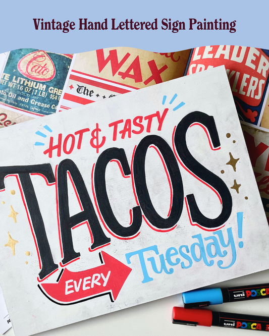 Vintage Hand Lettered Sign Painting