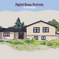 Digital House Portraits in Procreate