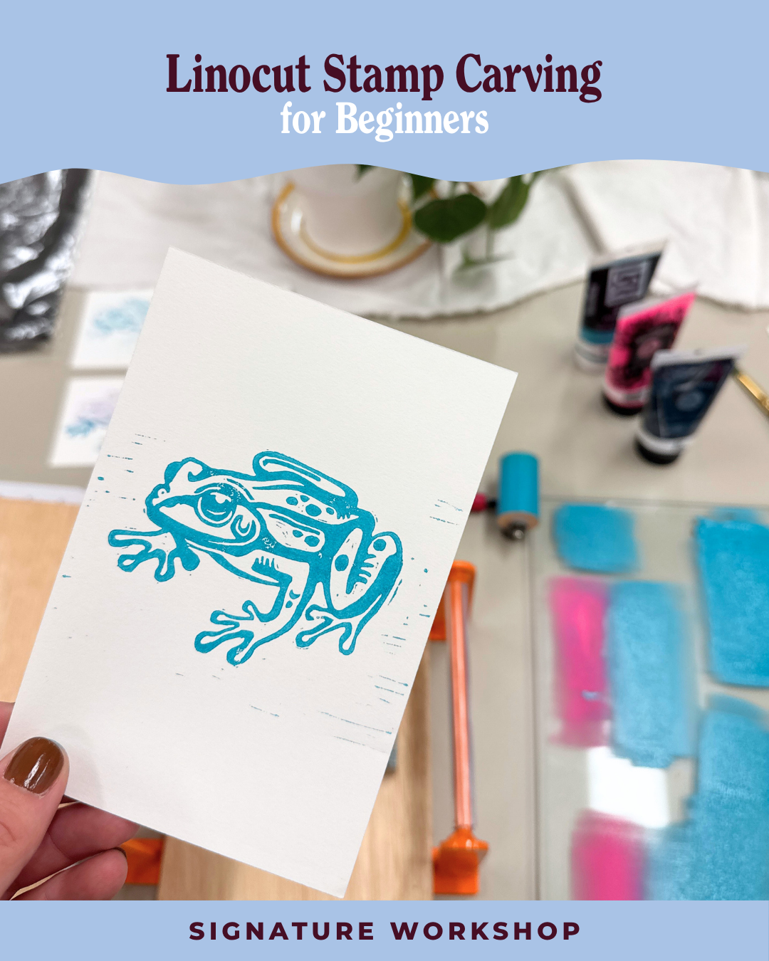 Linocut Stamp Carving for Beginners