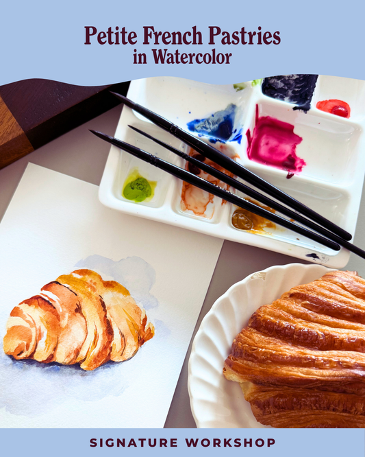 Petite French Pastries in Watercolor