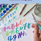 Watercolor Calligraphy