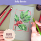 Seasonal Sketching with Colored Pencils: Holly Berries