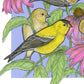 A Charm of Finches Art Print