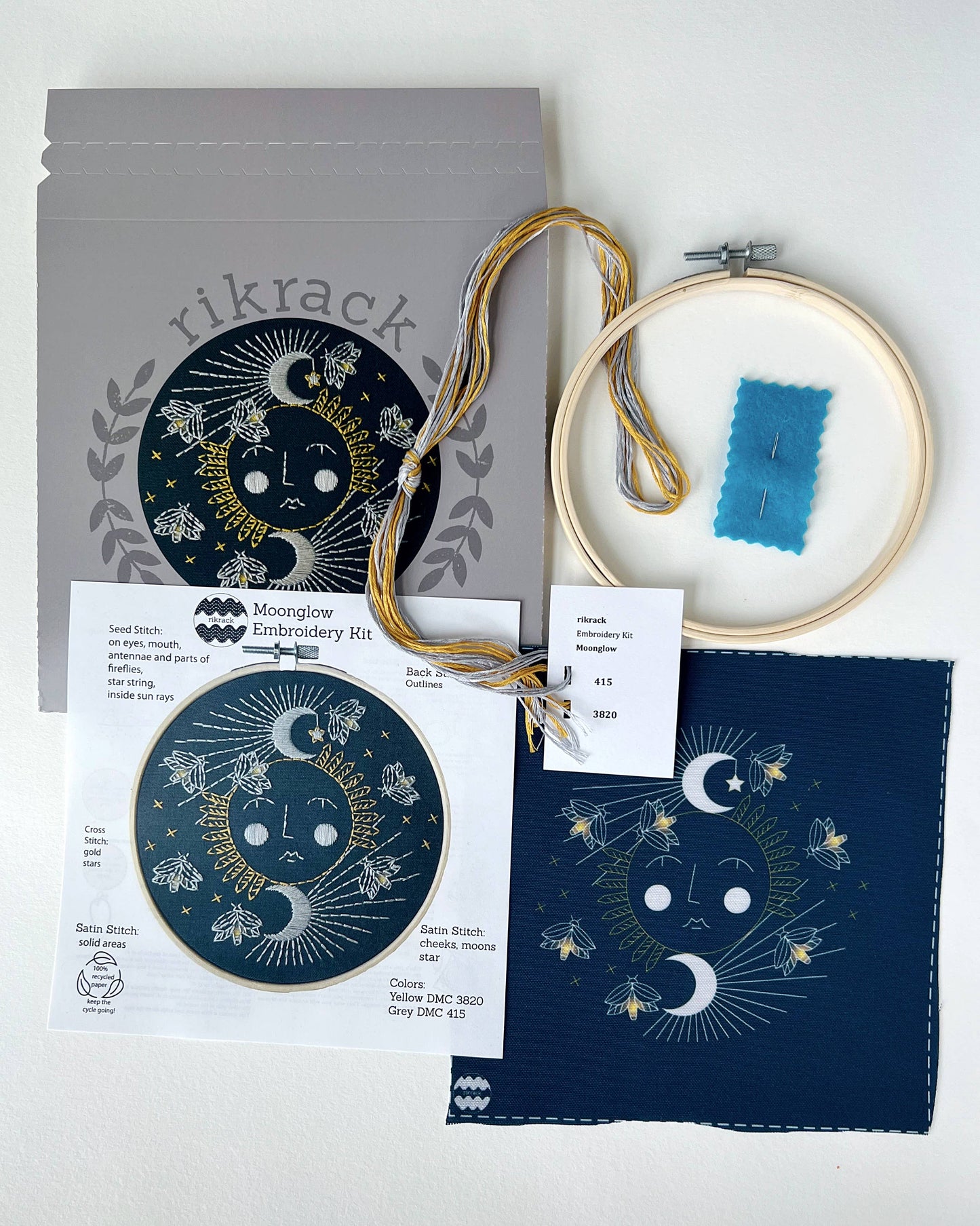 Moonglow Embroidery DIY Art Kit