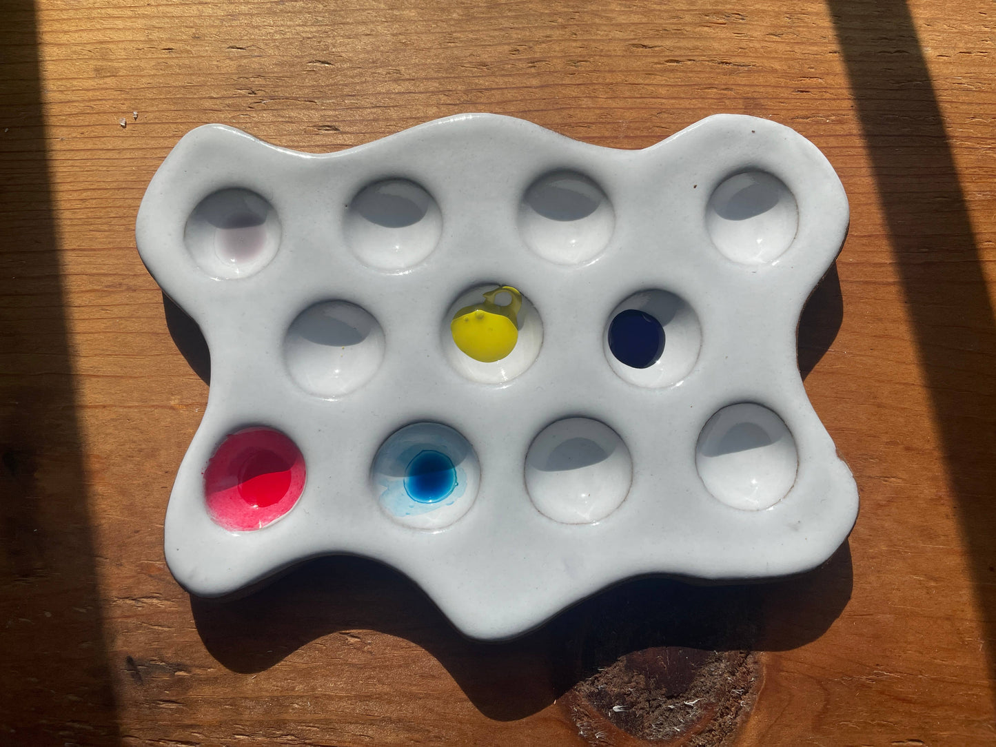 Handmade Ceramic Artist Paint Palette (Splat shape)