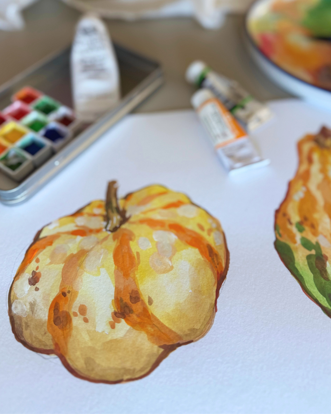 Painting with Gouache: Pumpkins & Gourds