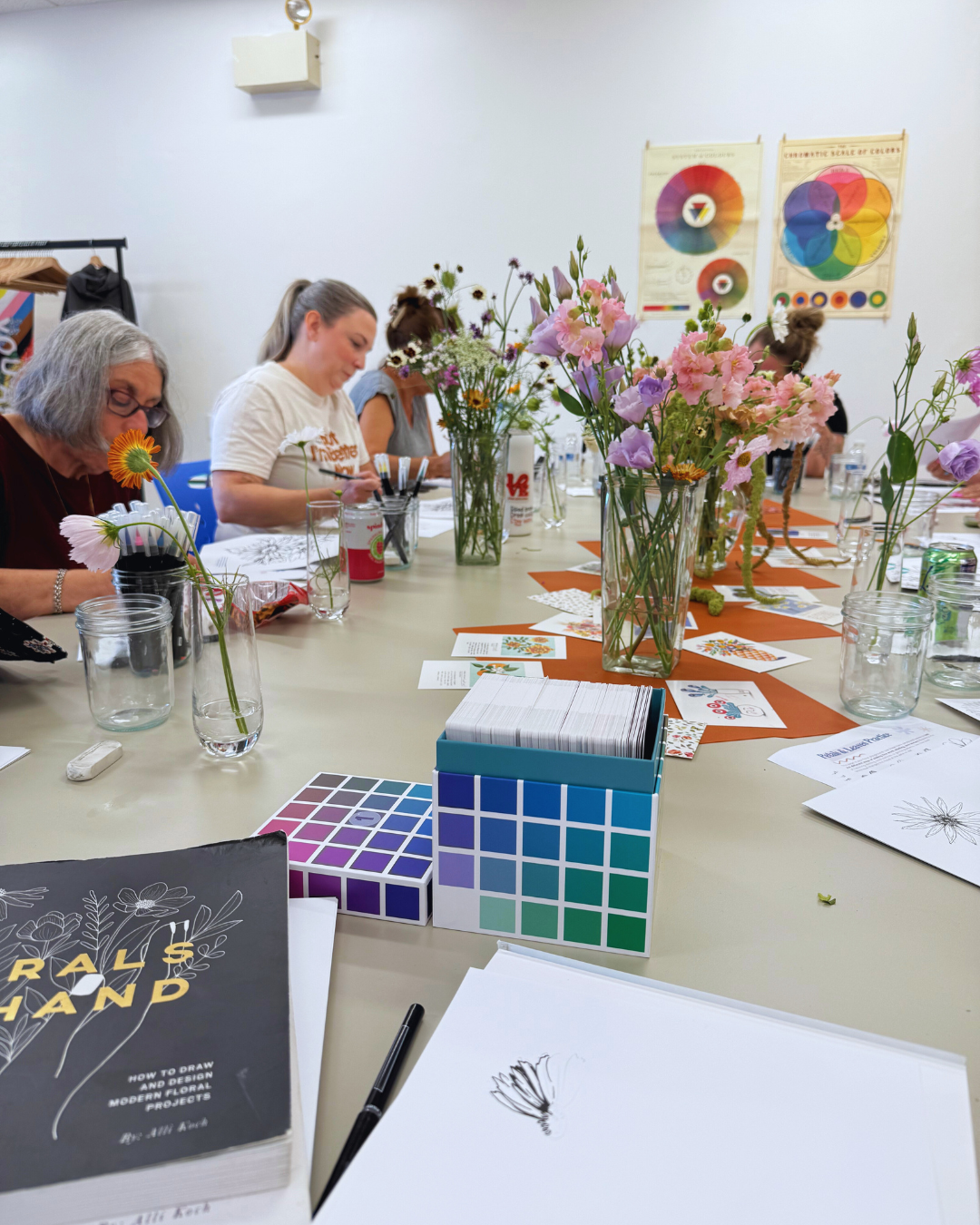 Flower Illustration with Ink: Spring Blooms