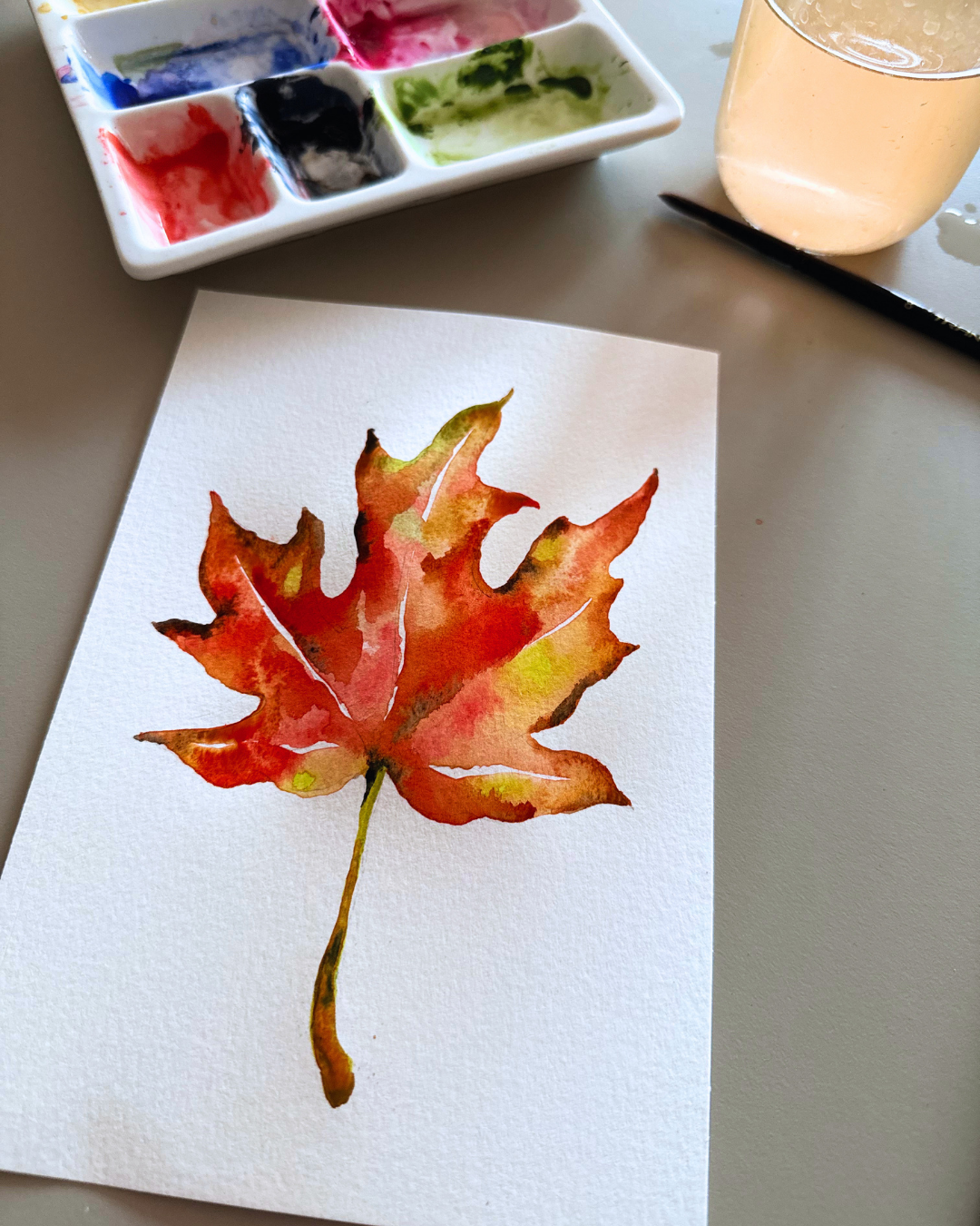 Watercolor Autumn Leaves