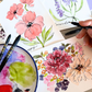 Expressive Watercolor & Ink Florals