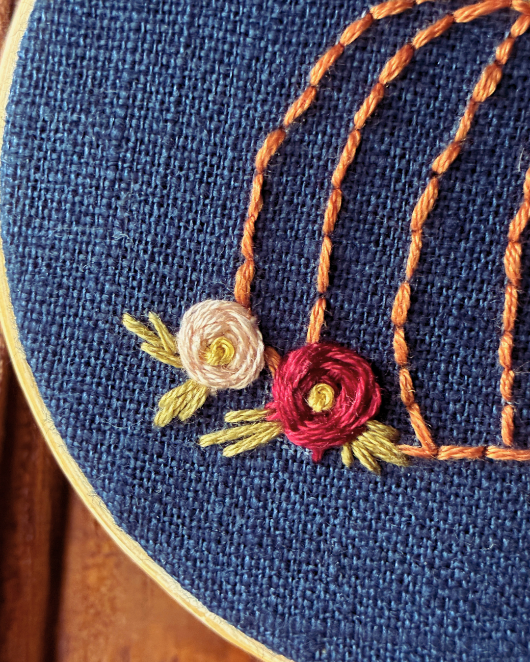 Embroidery for Beginners: Floral Pumpkin Ornament