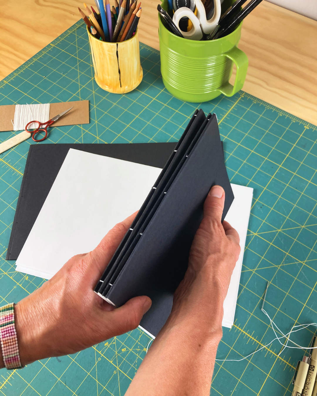 Hand Stitched Sketchbooks for Creative Drawing