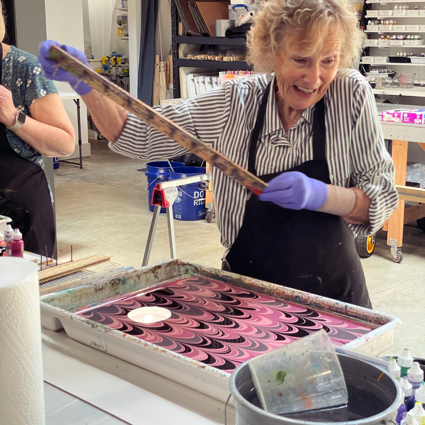 Holiday Paper Marbling & Lettering: Bloomery x Whistling Studios