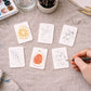 Paintable Watercolor Card Deck — Fruits and Veggies