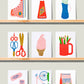 Scissors Mini Risograph Print