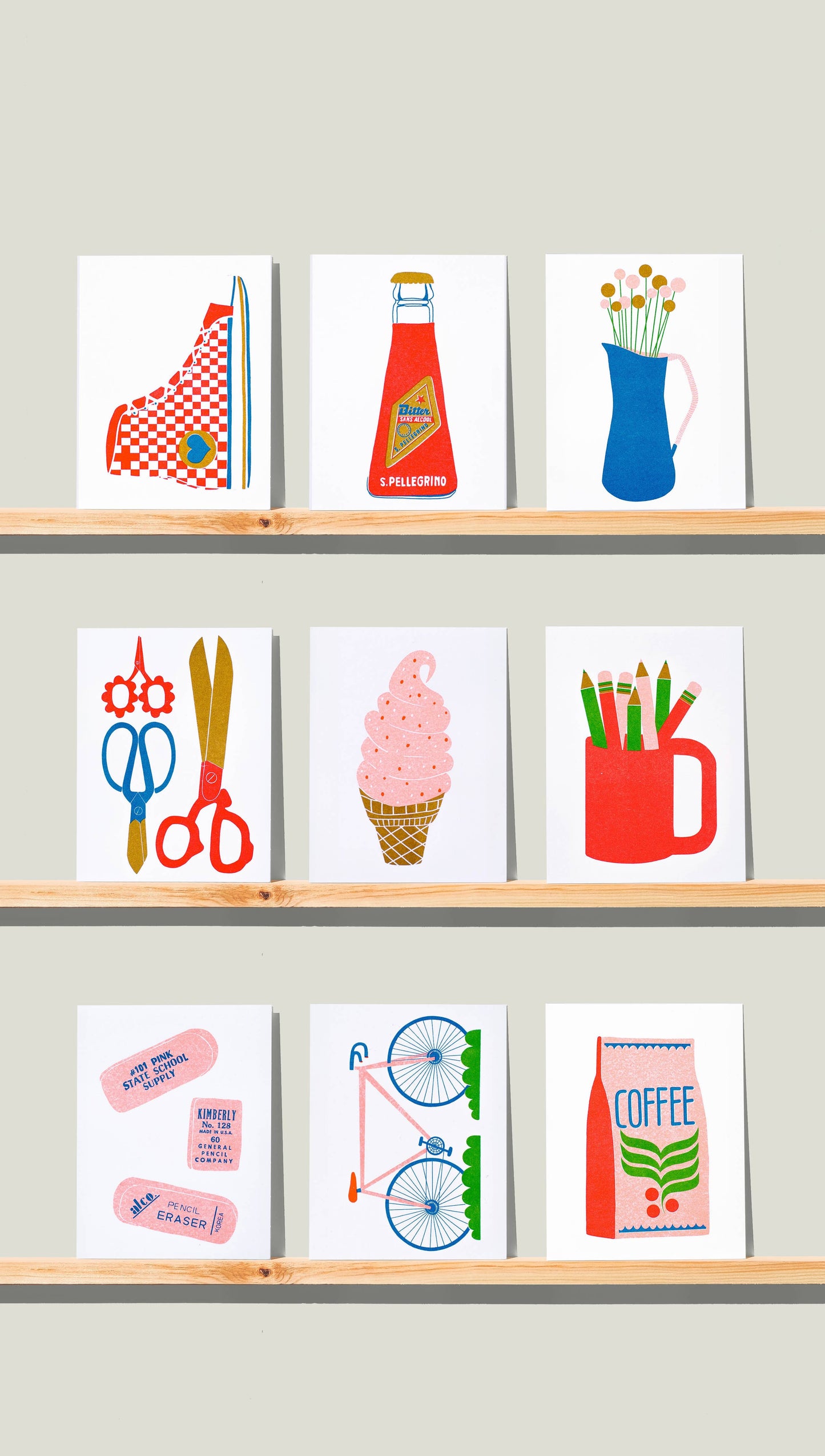 Scissors Mini Risograph Print