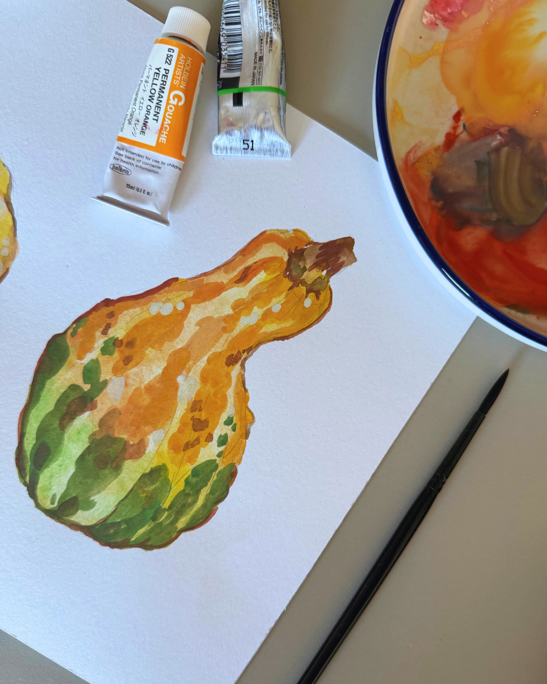Painting with Gouache: Pumpkins & Gourds