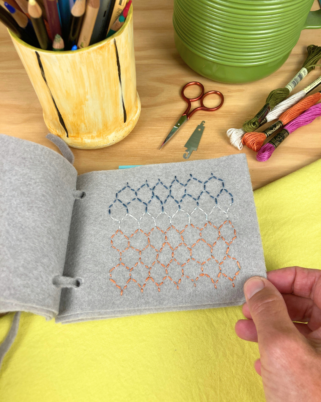 Mindful Embroidery Stitching: Welcoming Color