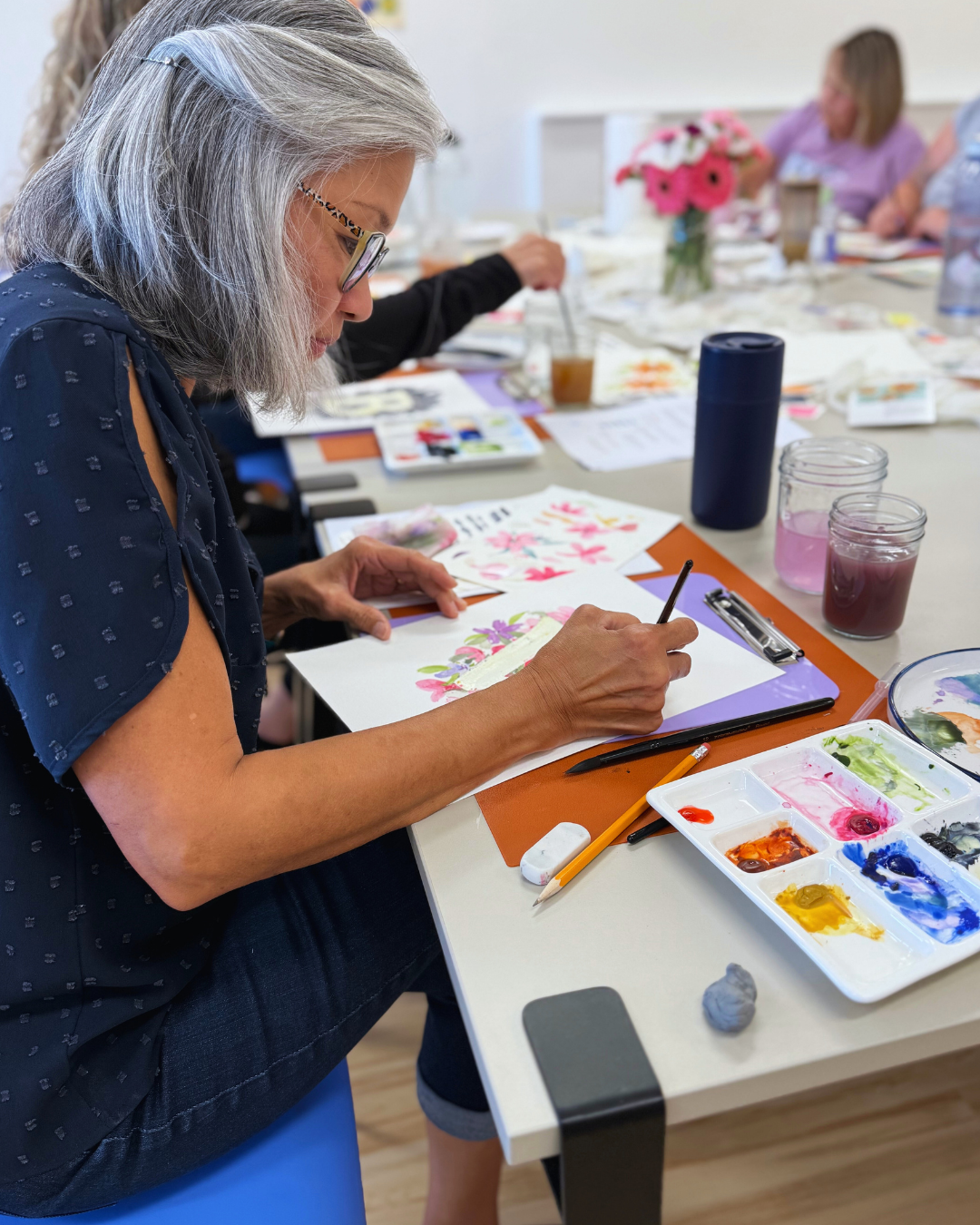 Watercolor Floral Monogram