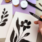Graphic Painted Botanicals: Sumi Ink + Gold