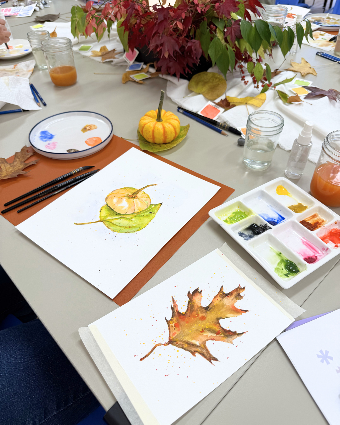 Watercolor Autumn Leaves