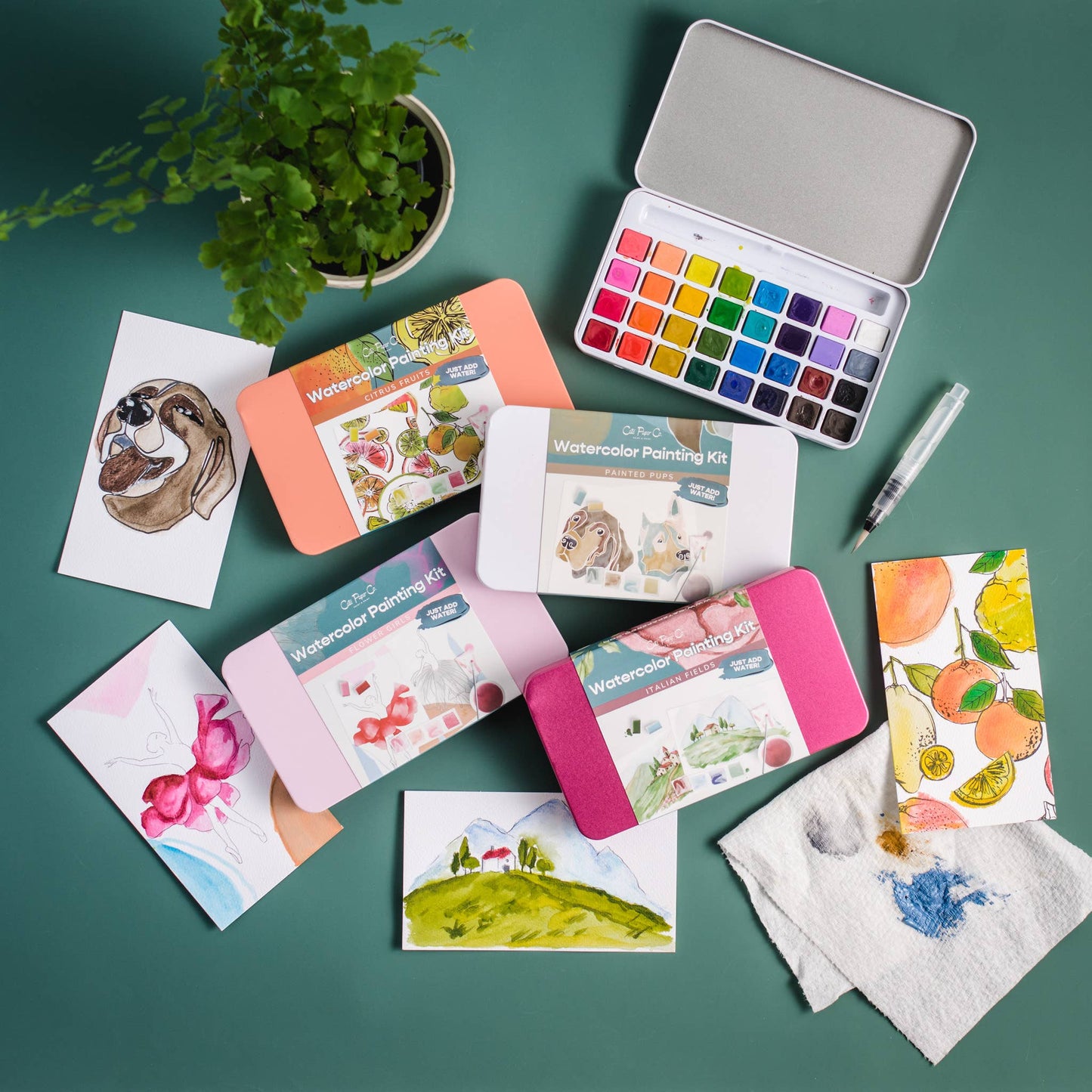 Citrus Fruits Watercolor Painting DIY Art Kit