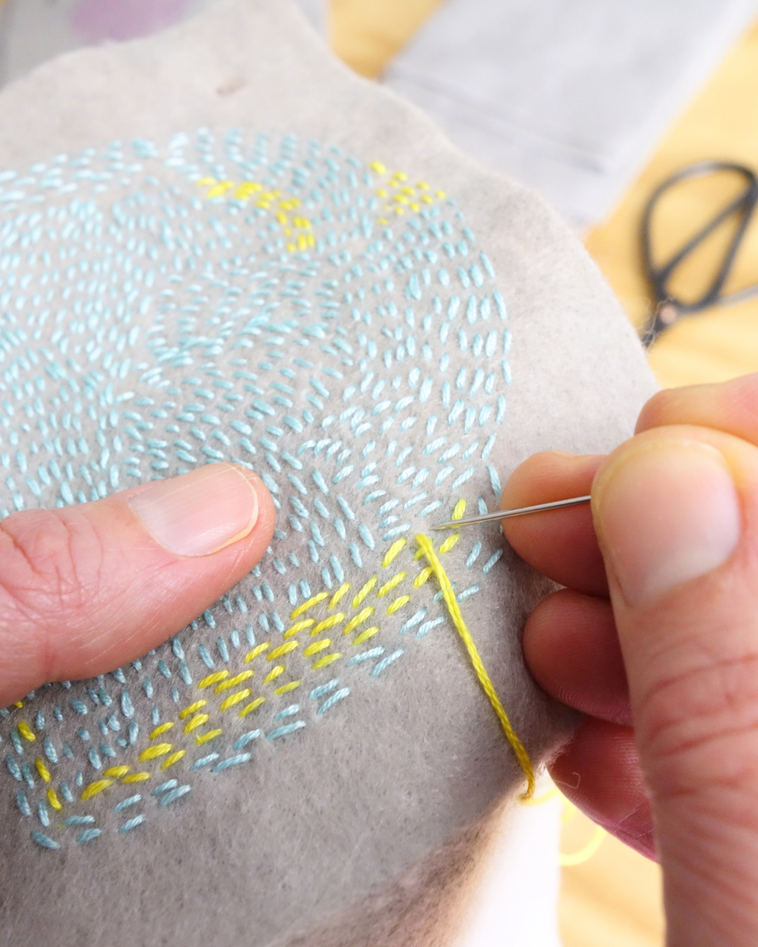 Mindful Embroidery Stitching: Welcoming Color