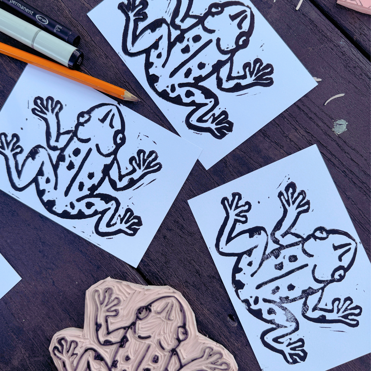 Hand-Printed Stamps: A Galentine's Crafty Brunch