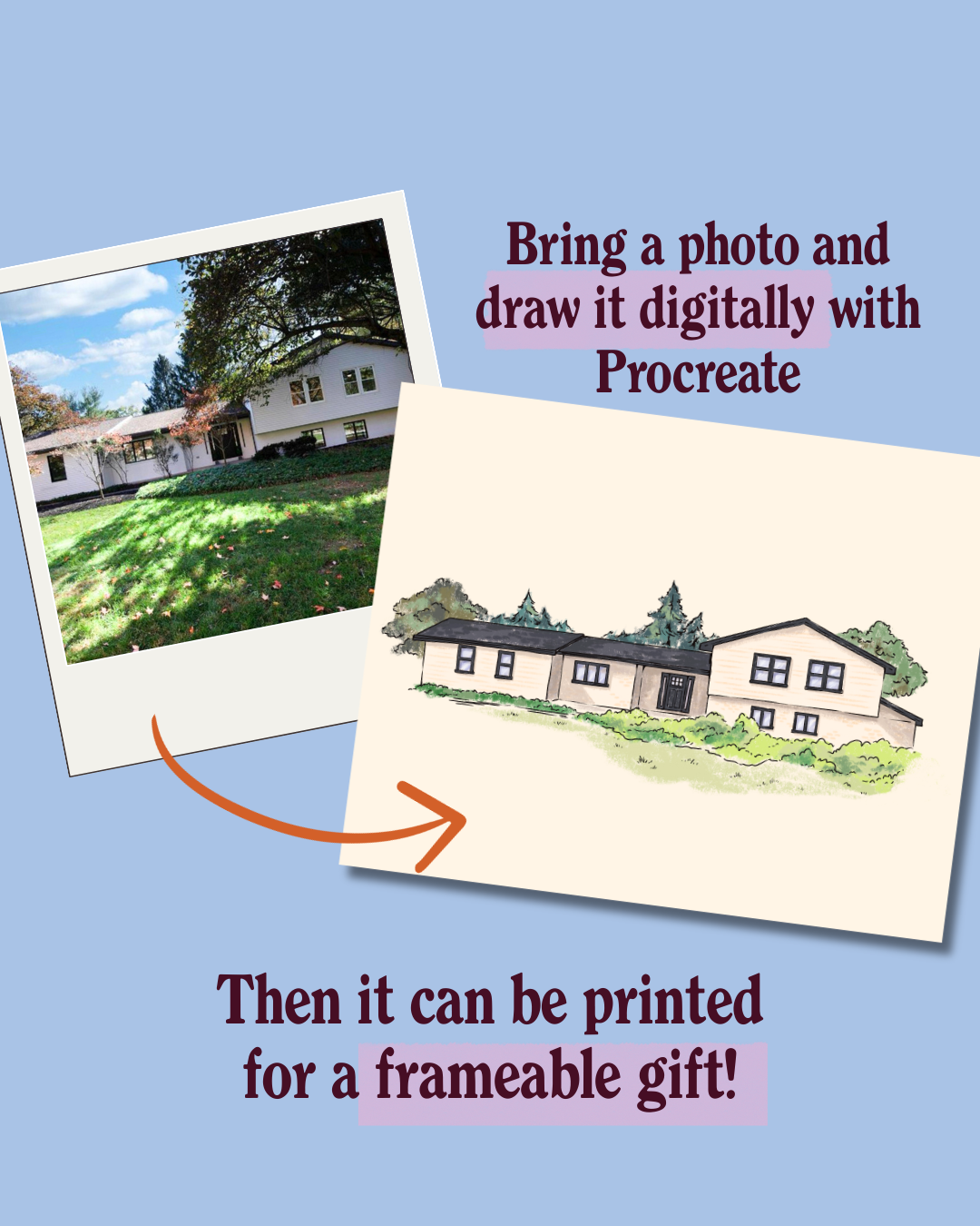 Digital House Drawing on the iPad