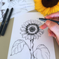Flower Illustration with Ink: Summer Blooms