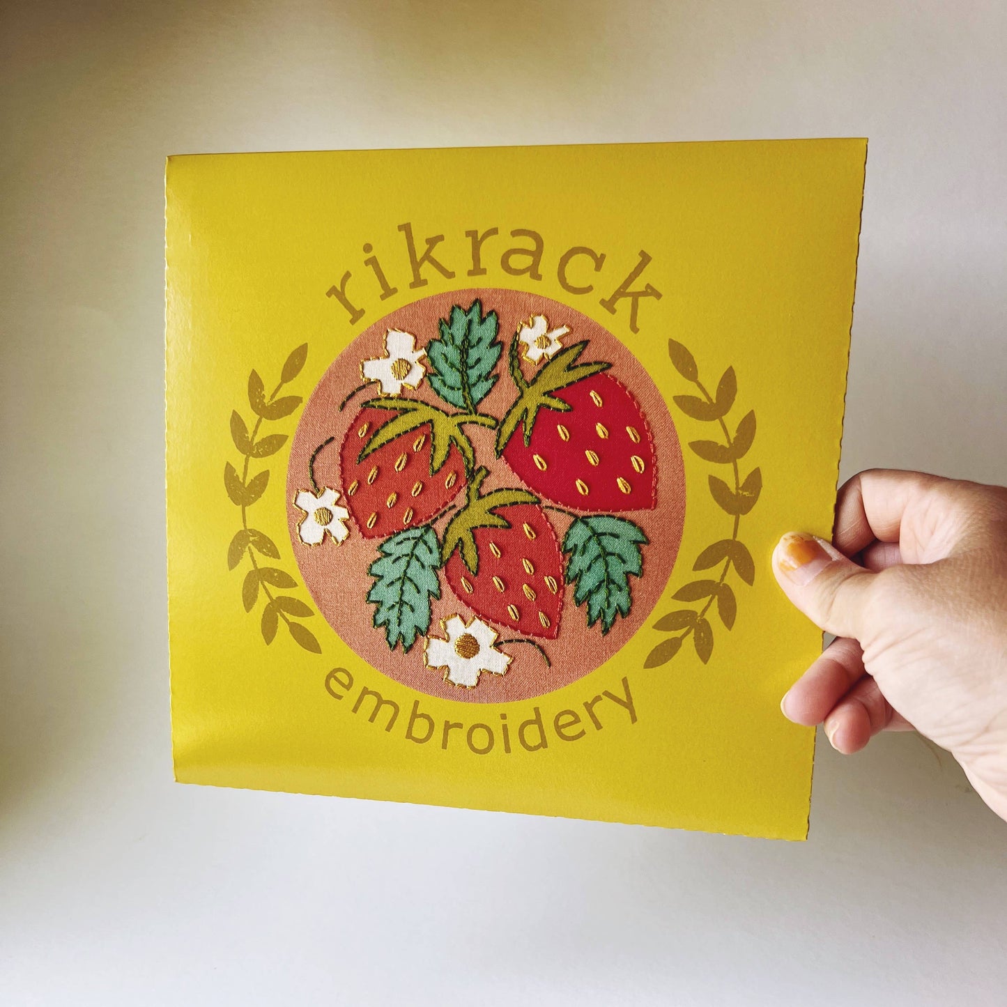 Strawberries Embroidery DIY Art Kit