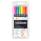 Fudenosuke Neon Calligraphy Brush Pens, 6-Pack