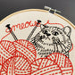 Kitten with Knitting Complete Embroidery Kit
