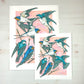 A Flight of Swallows 11x14" Art Print