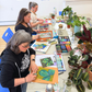 Vibrant Plants in Oil Pastels