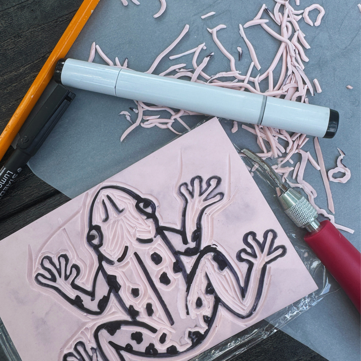 Hand-Printed Stamps: A Galentine's Crafty Brunch