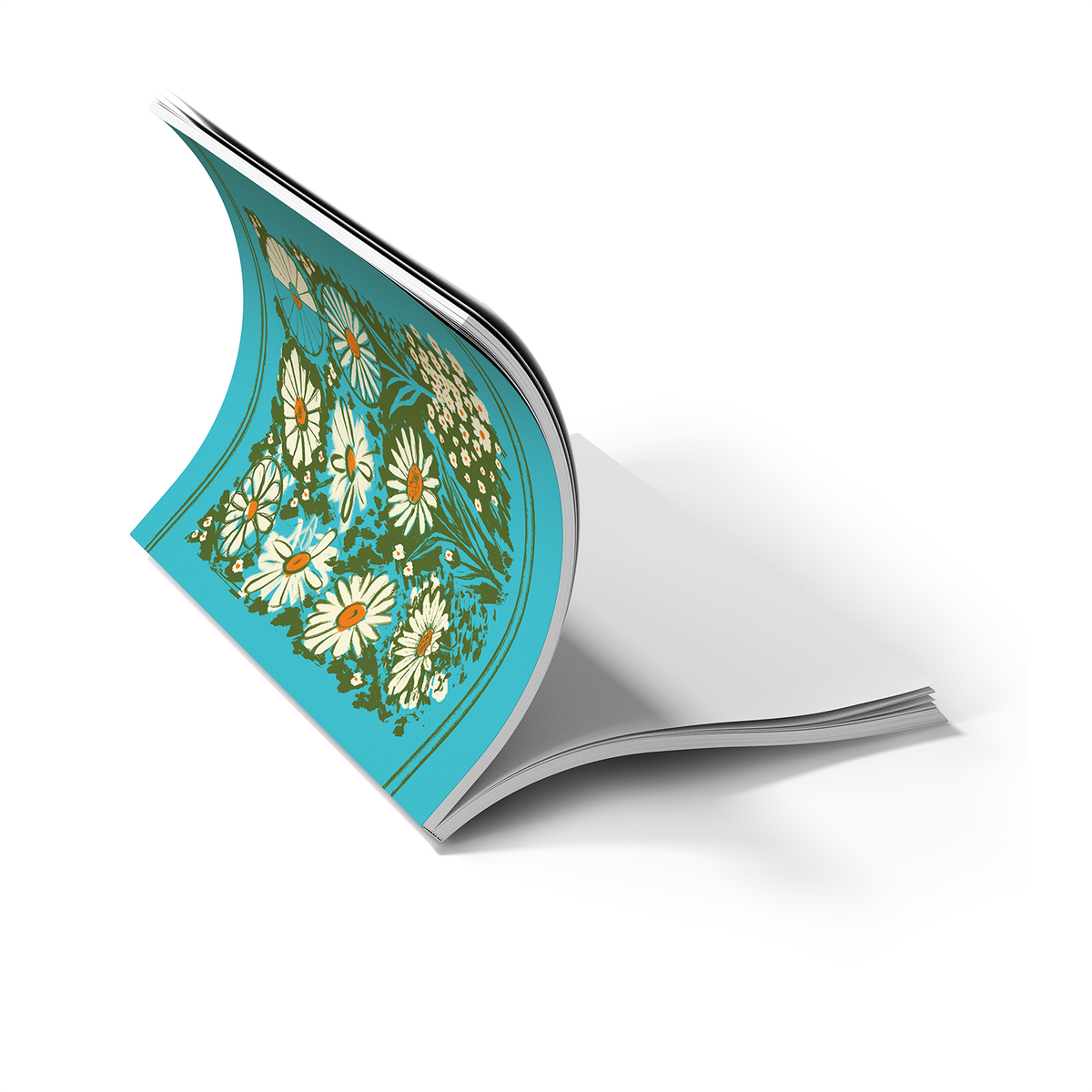 Daisies Layflat Mixed Media Notebook