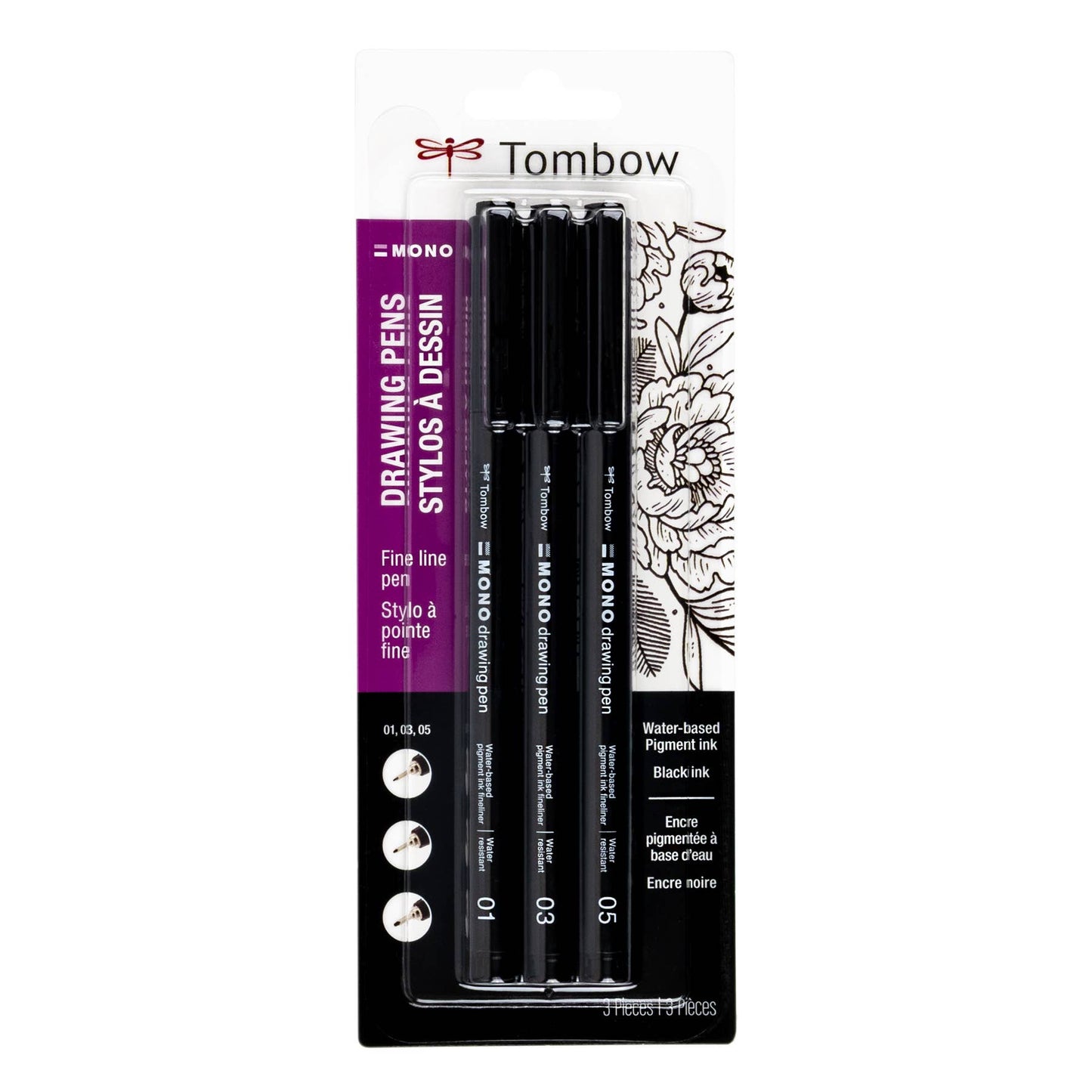 MONO Drawing Pens, 3-Pack